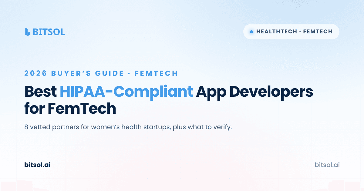Best HIPAA Compliant FemTech App Development Companies 2026